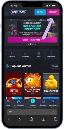 Registration button Chicken Road 2